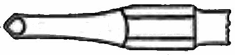 592428 CHISEL TRIANGLE CROSS CUT, #850-27B FOR CHISEL & CHIPPER
