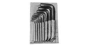 611282 WRENCH SET ALLEN HEXAGON, 1/8-1/2