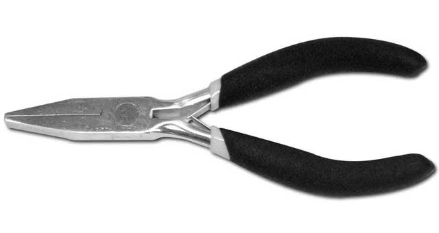 611709 PLIER MINI LONG FLAT NOSE, 4-1/2