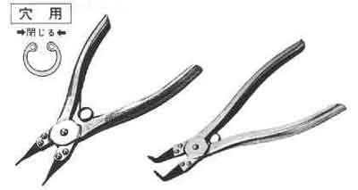 611826 PLIER STOP RING STRAIGHT, INTERNAL 100-130MM