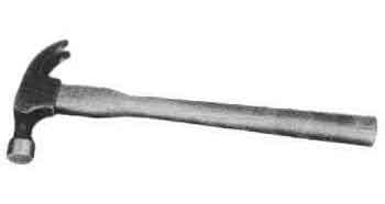 612606 HAMMER BELL FACE & NAIL PULLER, HANDLED 330GRM