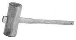 612764 HAMMER WOOD MALLET HANDLED, 75MM FACE DIAM