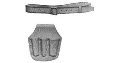 613691 TOOL BELT ELECTRICIAN'S, LEATHER WITH 3 TOOL POCKETS