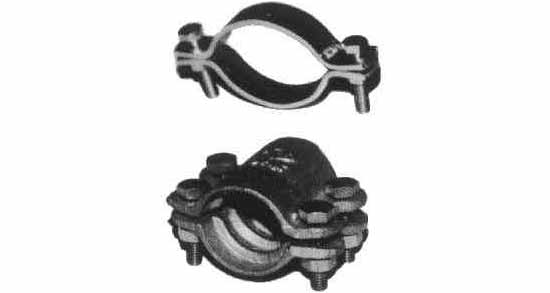 613799 HOSE BAND DOUBLE BOLT TYPE, MALLEABLE IRON 35-45MM