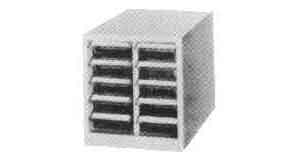 613826 PARTS CABINET WITH 72 DRAWERS, PLASTIC 555X275X880MM