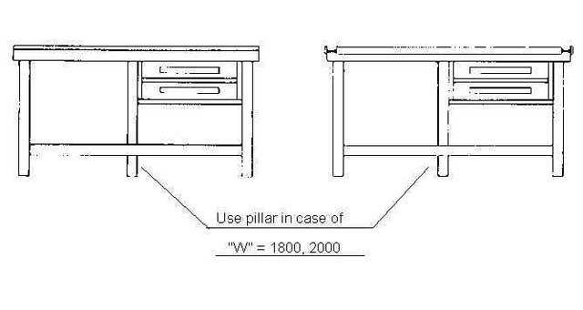 613892 WORK BENCH STEEL-TOP, W1500XD700XH800MM