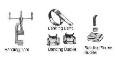 614117 BANDING SCREW BUCKLE, STAINLESS STEEL 12.7MMX25PCS