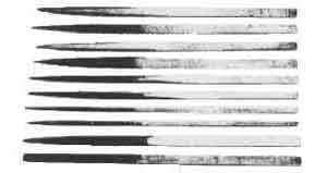 614539 FILE NEEDLE SET 185MM 10'S, DEAD-SMOOTH