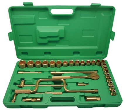 615672 SOCKET WRENCH SET BERYLLIUM, COPPER NONSPARK 12.7MM 9-32MM