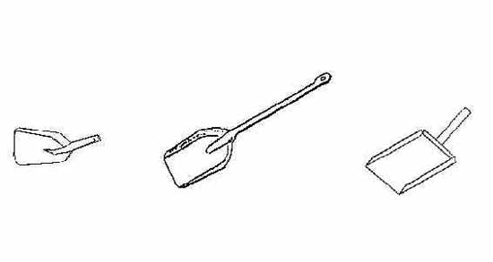 615967 DUST PAN NON-SPARK 130X175MM, SPECIAL ALUMINIUM BRONZE