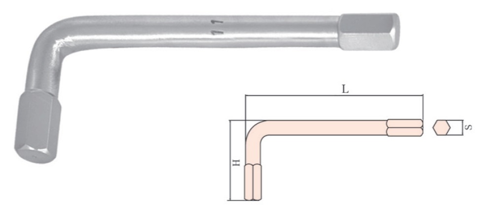 616819 WRENCH ALLEN HEXAGON, STAINLESS STEEL 18MM