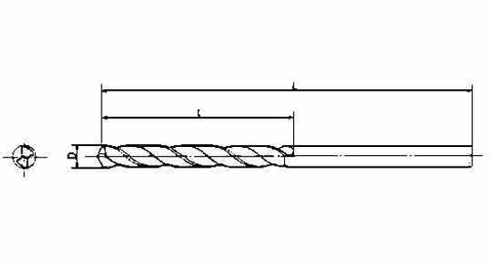 630401 DRILL H.S.S. STRAIGHT SHANK, LONG TWIST 1.0X75MM