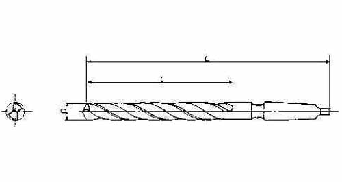 630451 DRILL H.S.S. MORSE TAPER SHANK, LONG TWIST 10.0X250MM