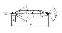 630501 DRILL CENTER A-TYPE, 1.0MM DRILL DIAM 60DEG