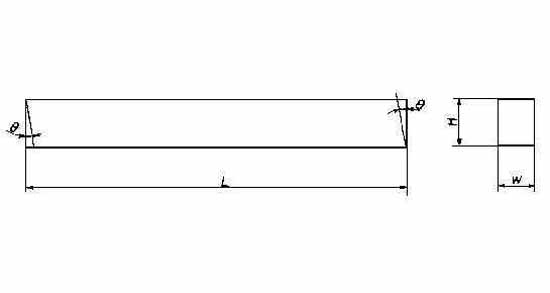 632623 TOOL BIT RECTANGULAR FLAT HSS, 6X12X200MM