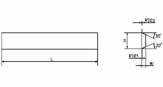 632652 TOOL BIT PLATE CUTTING-OFF HSS, 3.2X15.9X115MM