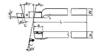 633013 TOOL BIT TIP WELDED HSS KNIFE, LEFT HAND-20 20X20X160MM