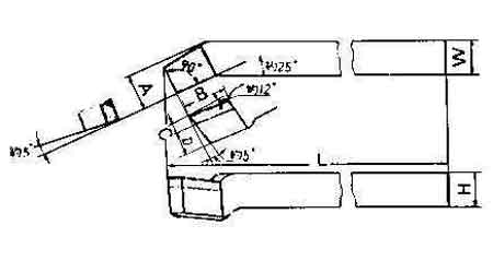 633021 TOOL BIT TIP WELDED HSS BENT, LEFT HAND-12 12X12X125MM