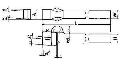 633040 TOOL BIT TIP WELDED HSS SPRING, FINISHING-32 32X32X250MM