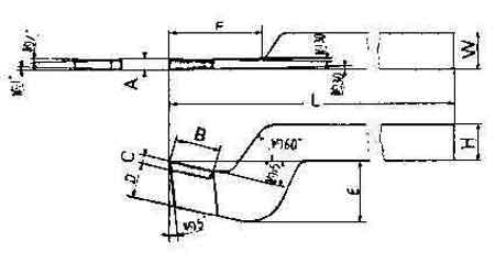 633125 TOOL BIT TIP WELDED HSS, PARTING-20 20X20X220MM
