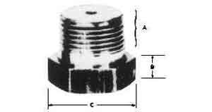 673512 ELEMENT RETAINING PLUG BRASS, 1/2