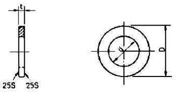 694833 WASHER PLAIN ROUND, STAINLESS STEEL M4.0