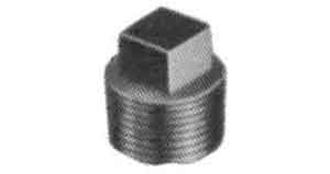 730632 PLUG SQUARE HEAD MALLEABLE, CAST IRON GALV 1/4