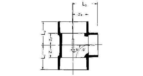 732876 TEE REDUCING PVC FOR DRAIN, SIZE 65 X 50