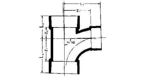 732912 Y-PIECE REDUCING PVC 90DEG, LONG RADIUS F/DRAIN SIZE100X75