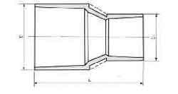 732991 SOCKET PVC FOR WATER SUPPLY, SIZE 150X125