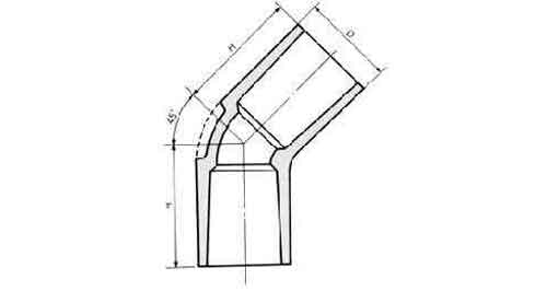 733016 ELBOW PVC 45DEG, FOR WATER SUPPLY SIZE 20