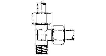 733404 RUN TEE MALE COMPRESSION STEEL, 8MMXPT1/8 400KG