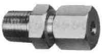 734012 CONNECTOR MALE FLARELESS BRASS, 20MMXPT1/2