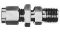 734344 CONNECTOR BULKHEAD MALE, STAINLESS FLARELESS 10MMXPT1/4