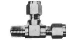 734352 RUN TEE MALE STAINLESS STEEL, FLARELESS 6MMXPT1/4