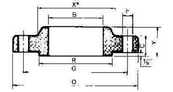 734683 FLANGE STEEL WELDING SLIP-ON, BOSS TYPE ANSI 300LBS-8