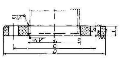 734721 FLANGE STAINLESS STEEL WELDING, SLIP-ON FLAT FACE 10KG-40MM