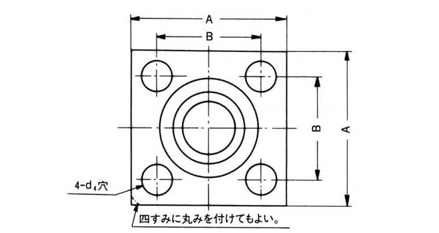 734811 FLANGE SQUARE PIPE WELDING, HEX BOLT SHB 15MM
