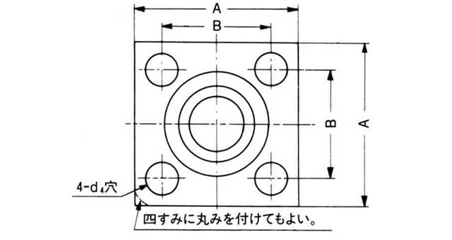 734822 FLANGE SQUARE PIPE WELDING, CAP SCREW W/GROOVE SSA 20MM