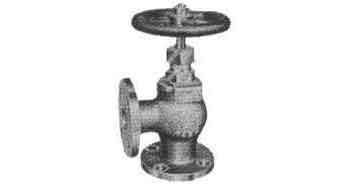 750134 ANGLE VALVE BRONZE FLANGED-END, F7302 5KG-32MM