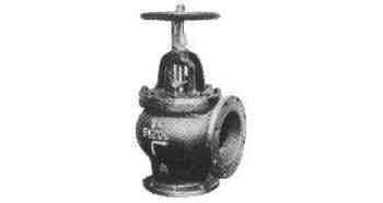 750406 ANGLE VALVE CAST-STEEL FLANGED, F7312 5KG-250MM