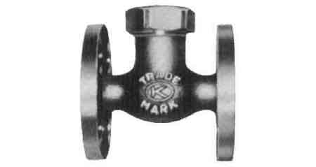 751343 GLOBE VALVE LIFT CHECK BRONZE, FL'GED U-BONNET F7415 5KG-25MM