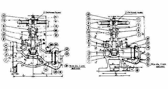 751723 ANGLE HOSE VALVE BRONZE, FLANGE&COUPLING F7334 10K-65MM