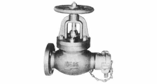 751733 GLOBE HOSE VALVE CAST-IRON, FLANGE&COUPLING F7333 10K-65MM