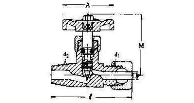 752111 NEEDLE VALVE STRAIGHT BRASS, W/RING NUT&MALE END 14X1/2