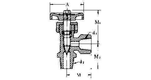 752161 NEEDLE VALVE ANGLE BRASS, MALE&FEMALE END 1/8X1/8
