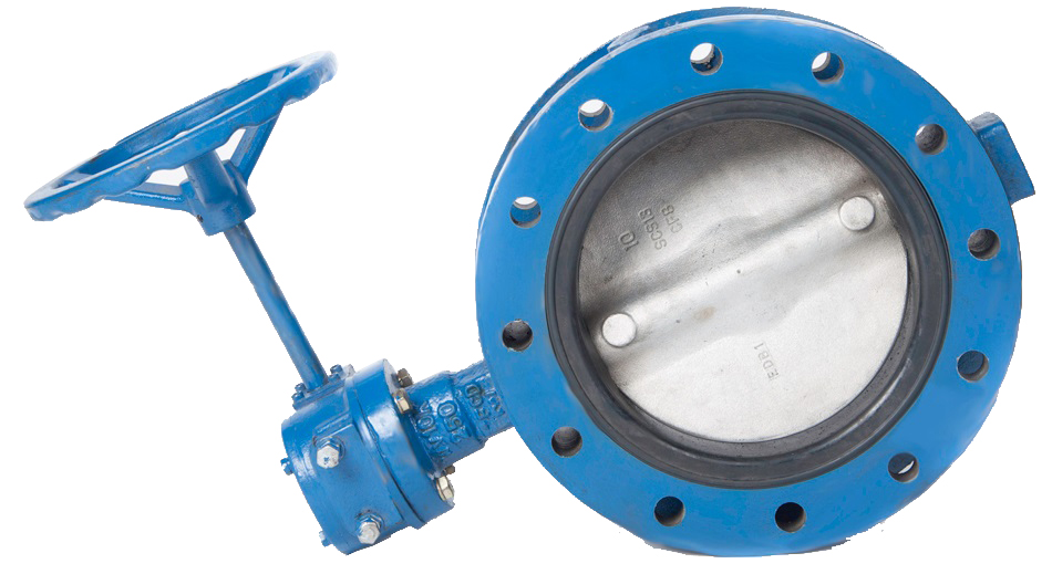 752316 BUTTERFLY VALVE DOUBLE FLANGED, W/GEAR N.CAST IRON 5KG 150MM