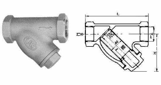752421 Y-STRAINER BRONZE SCREWED-END, 16KG-8A