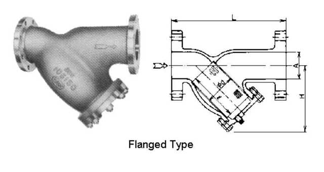 752434 Y-STRAINER BRONZE FLANGED-END, 10KG-25A