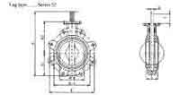 754420 VALVE BUTTERFLY CAST IRON DIN, LUG TYPE SERIES 52 PN6 125MM